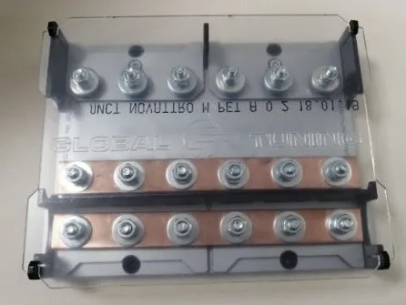 Дистрибьютор питания Global Tuning биполярный 6-канальный mod2 серебро - фото