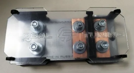 Дистрибьютор питания Global Tuning биполярный 2-канальный серебро - фото