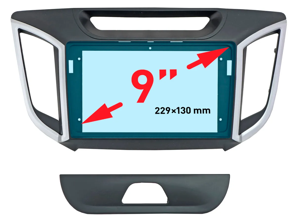 Рамка RHY-FC347 UMS HYUNDAI Creta 2016-2021, 9" - фото