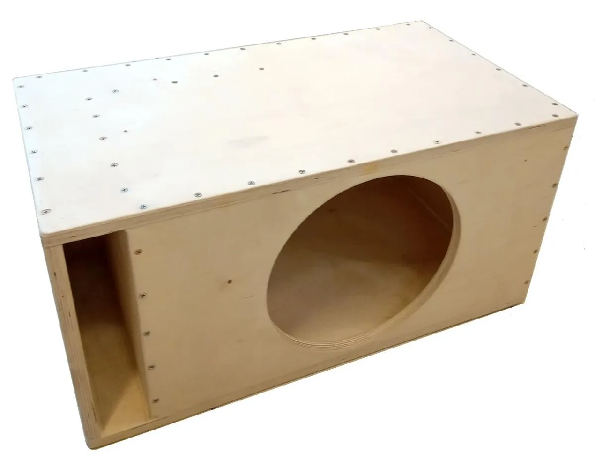 Ящик под сабвуфер 2х10" люкс щелевой порт - фото