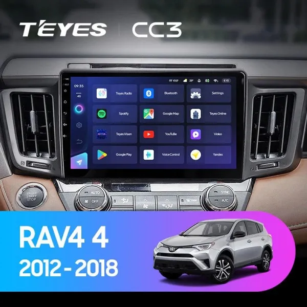 ШГУ Teyes CC3 4/64 GB Toyota RAV4 4 XA40 2012-2018 - фото