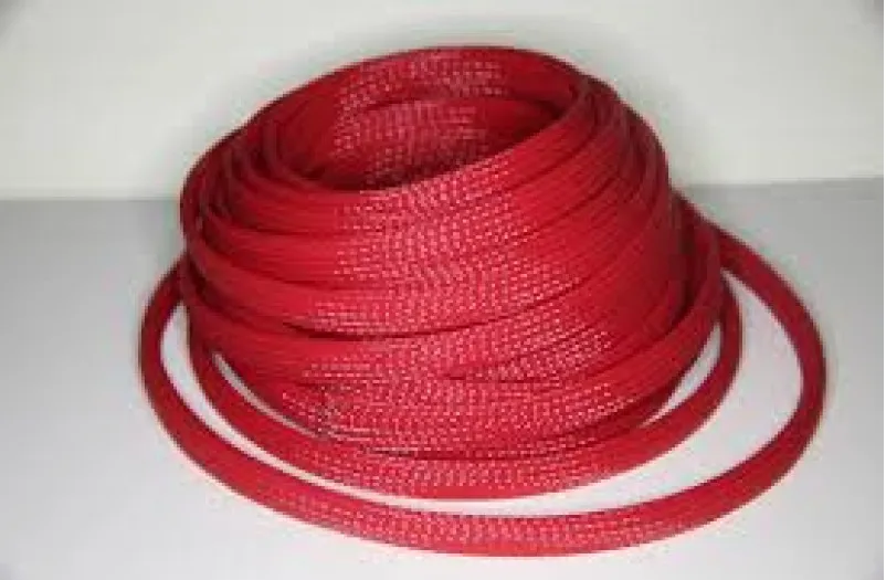 Защитная кабельная оплетка GA D12mm красная (1б-50м) (1м) - фото