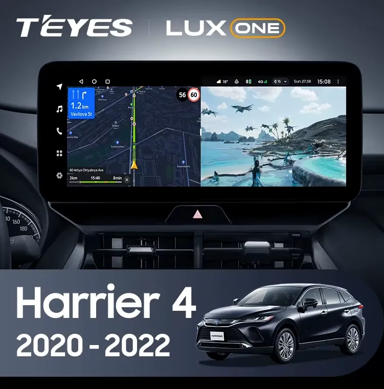 ШГУ Teyes LUX ONE 6/128 GB Toyota Harrier 4 XU80 2020-2022, 12.3" - фото