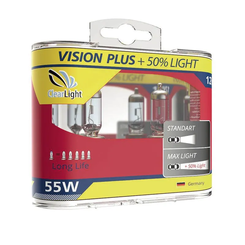 Лампа Clearliqnt Н4 Vision Plus+50% Liqht 12V-60/55W - фото