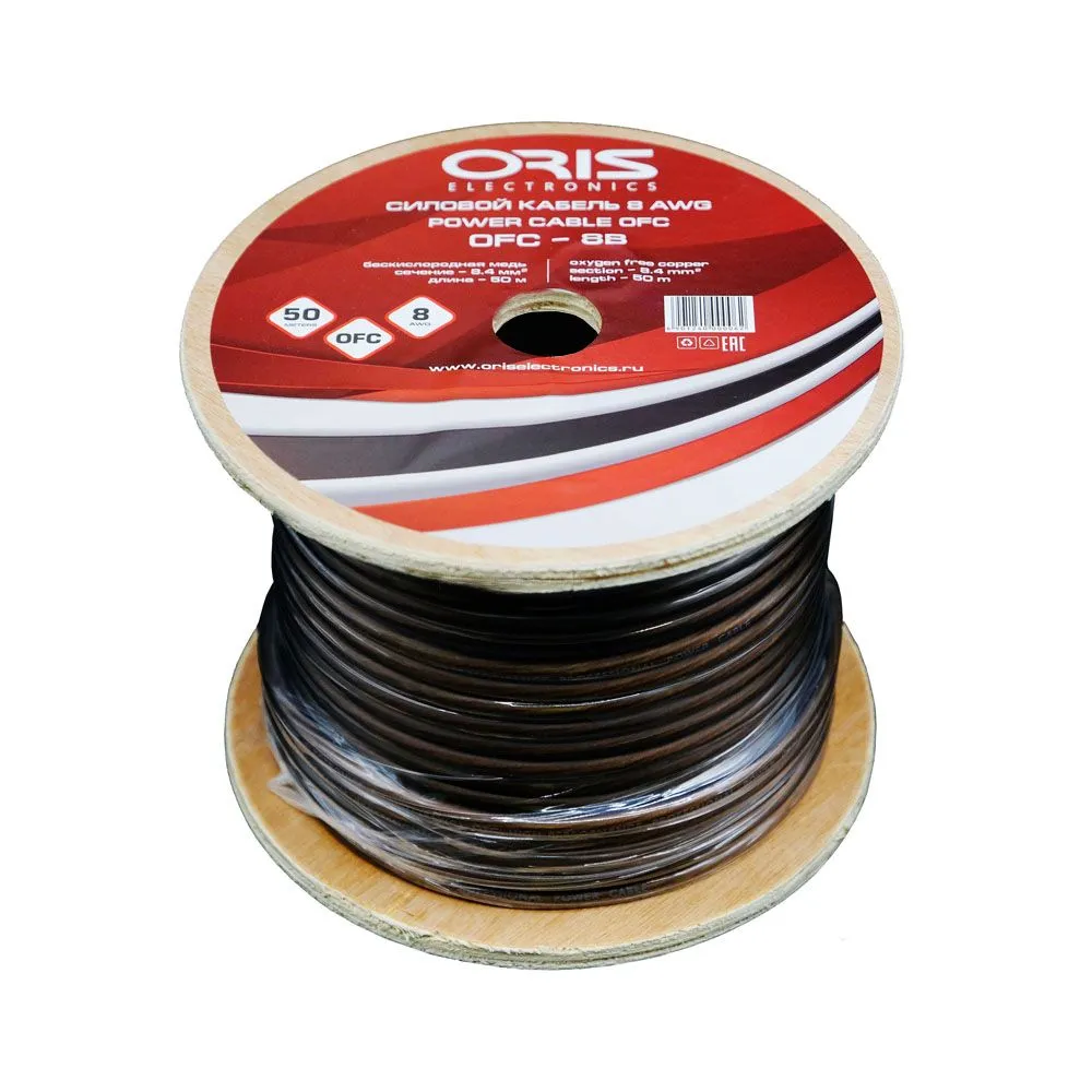 Силовой кабель Oris OFC-8B (1б-50м)(1м) - фото