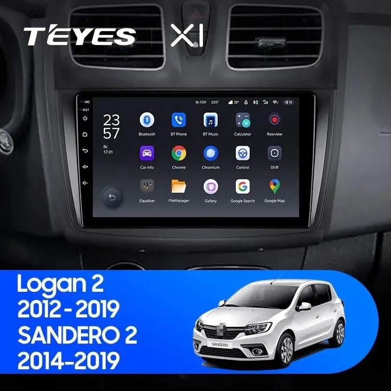 ШГУ Teyes X1 4G 2/32 GB Renault Logan 2 Sandero 2014-2019 - фото