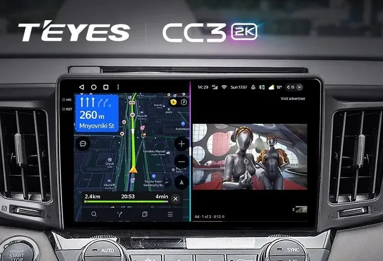 ШГУ Teyes CC3 2K 4/64 GB Toyota RAV4 2012-2019, 9.5" - фото