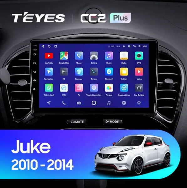 ШГУ Teyes CC2 Plus 3/32 GB Nissan Juke 2010-2014 - фото