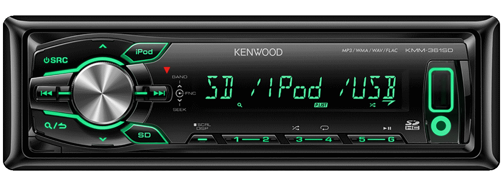 USB - ресивер Kenwood KMM-361SDED - фото
